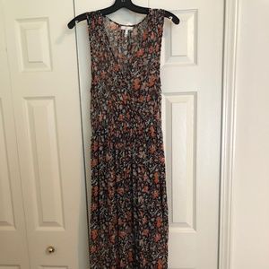 Joie Flowered Silk Maxi Dress, Size M